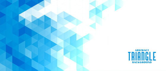 abstract blue triangle mosaic grid background design