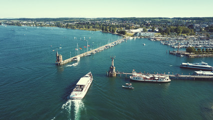 Blick auf den Hafen in Konstanz