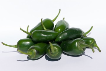 Green hot pepper isolated from Ethiopien