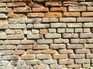 Old brick wall. Background for interior design.