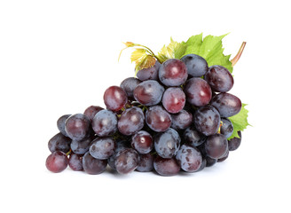 Bunch of fresh ripe juicy grapes isolated on white