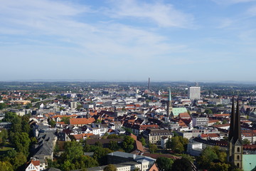 a old castle in Bielefeld on the top