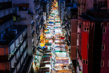 Street Night Market in Hong Kong