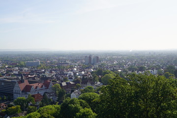 aerial view of the city In Bielefeld
