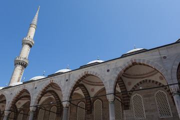 Fototapeta na wymiar Sultan Ahmed Mosque Exterior, Instanbul, Turkey