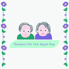 Japanese Respect for the Aged Day Vector Illustration.