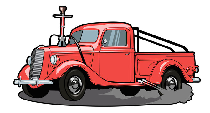 old red car