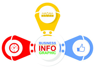 Business vector circular pie infographic template for presentation in 3 options