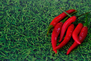 red hot chili peppers on white background