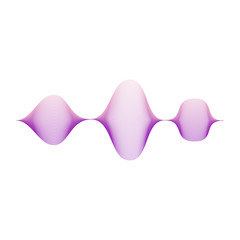 Purple sound amplitude wave made with abstract wavy lines