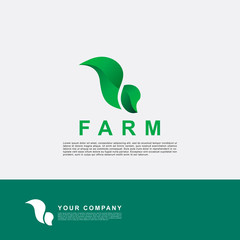Green nature leaf logo vector illustration