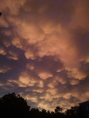 dramatic sky with clouds