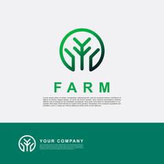 Green nature leaf logo vector illustration