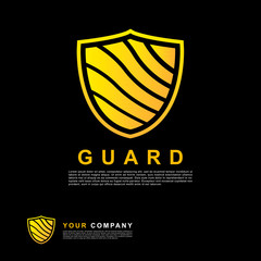 Yellow guard logo corporate design template.