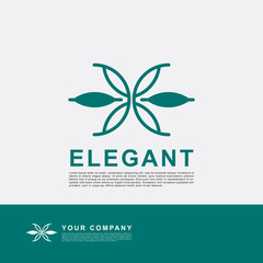 Creative tosca color nature logo template