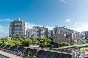 Obraz premium 浦安市のマンション郡