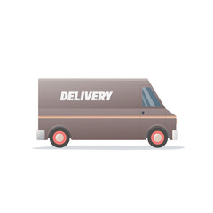 Delivery truck. flat vector illustration. courier car. isolated on white background