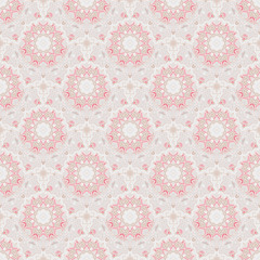 delicate pink  floral seamless pattern in pastel colors