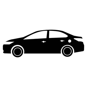 Car. monochrome icon - Vector