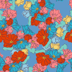 Floral seamless pattern. Vector design for paper, fabric, interior decor and cover