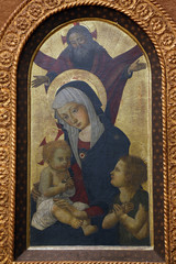 Obraz premium Pseudo Pier Francesco Fiorentino: God the Father blesses the Virgin and Child with St. John