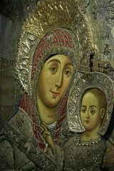 Virgin Mary and the child Jesus, Bethlehem Basilica of the Nativity