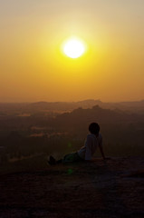 Fototapeta na wymiar Matanga Hill Sunset
