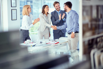 Teamwork- successfully completed business meeting.
