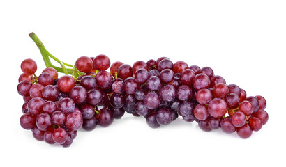 Purple grapes isolated on white background