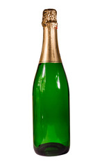 Bottle of the champagne isolated on white background