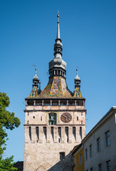 Obraz premium Unesco World Heritage Clock tower in Sighisoara Transylvania Romania