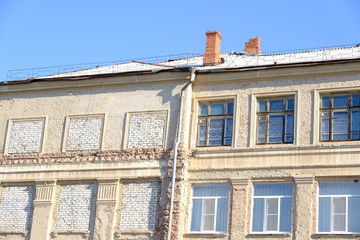 Details and elements of the facade of buildings