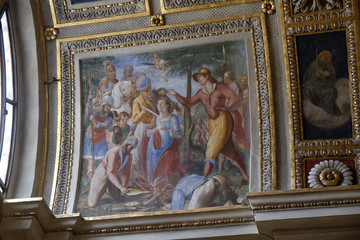Martyrdom of the Saint Lucia, fresco in the Cathedral of Saint Lawrence in Lugano, Switzerland