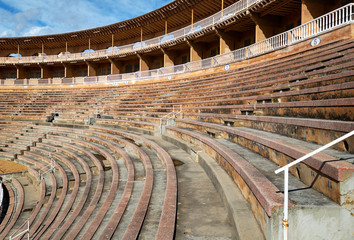 Exterior of Bullring stadium seats in Palma de Mallorca