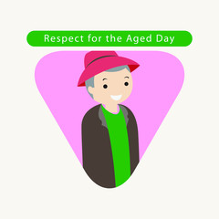 Japanese Respect for the Aged Day Vector Illustration.