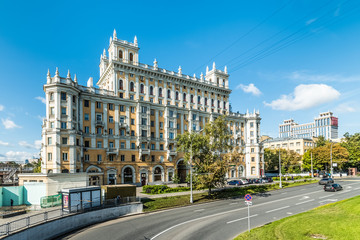 The building was built in the style of "Stalin's Empire".City the Moscow.