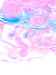 Blue and pink creative abstract hand painted background, marble texture, abstract ocean