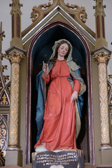 Altar of the Virgin Mary in the church of Saint Martin in Sv. Martin pod Okicem, Croatia