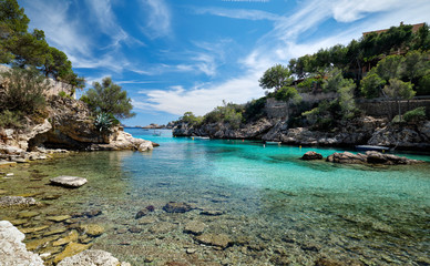 Picturesque beach Calo de ses Llises, Calvia, Mallorca Island, Baleares, Spain