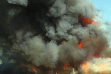 fire smoke flame burn accident disaster background