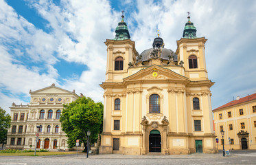 Fototapeta na wymiar St John Baptist Church in old town Kromeriz in Moravia. Czech Republic
