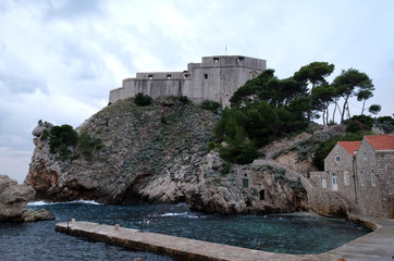 Fort Lovrijenac or St. Lawrence Fortress in Dubrovnik, Croatia 