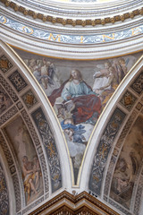 Obraz premium Saint John the Evangelist, fresco in the basilica of Saint Andrew in Mantua, Italy 