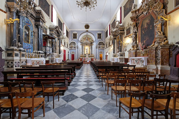 Fototapeta na wymiar Franciscan church of the Friars Minor in Dubrovnik, Croatia 