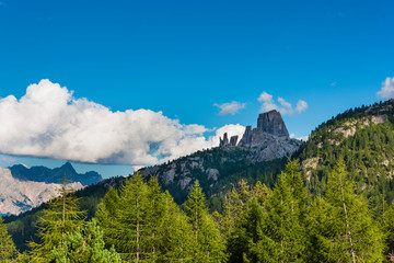 Fototapeta na wymiar The Five Towers in the Dolomites