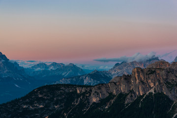 Fototapeta na wymiar View from Giau pass in the Dolomites
