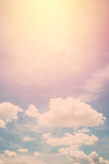 Retro clouds and sky background