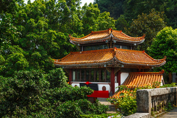 Fototapeta premium Chinese style bamboo roof museum
