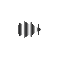 Sound wave graphic design template vector isolated illustration 