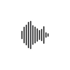 Sound wave graphic design template vector isolated illustration 